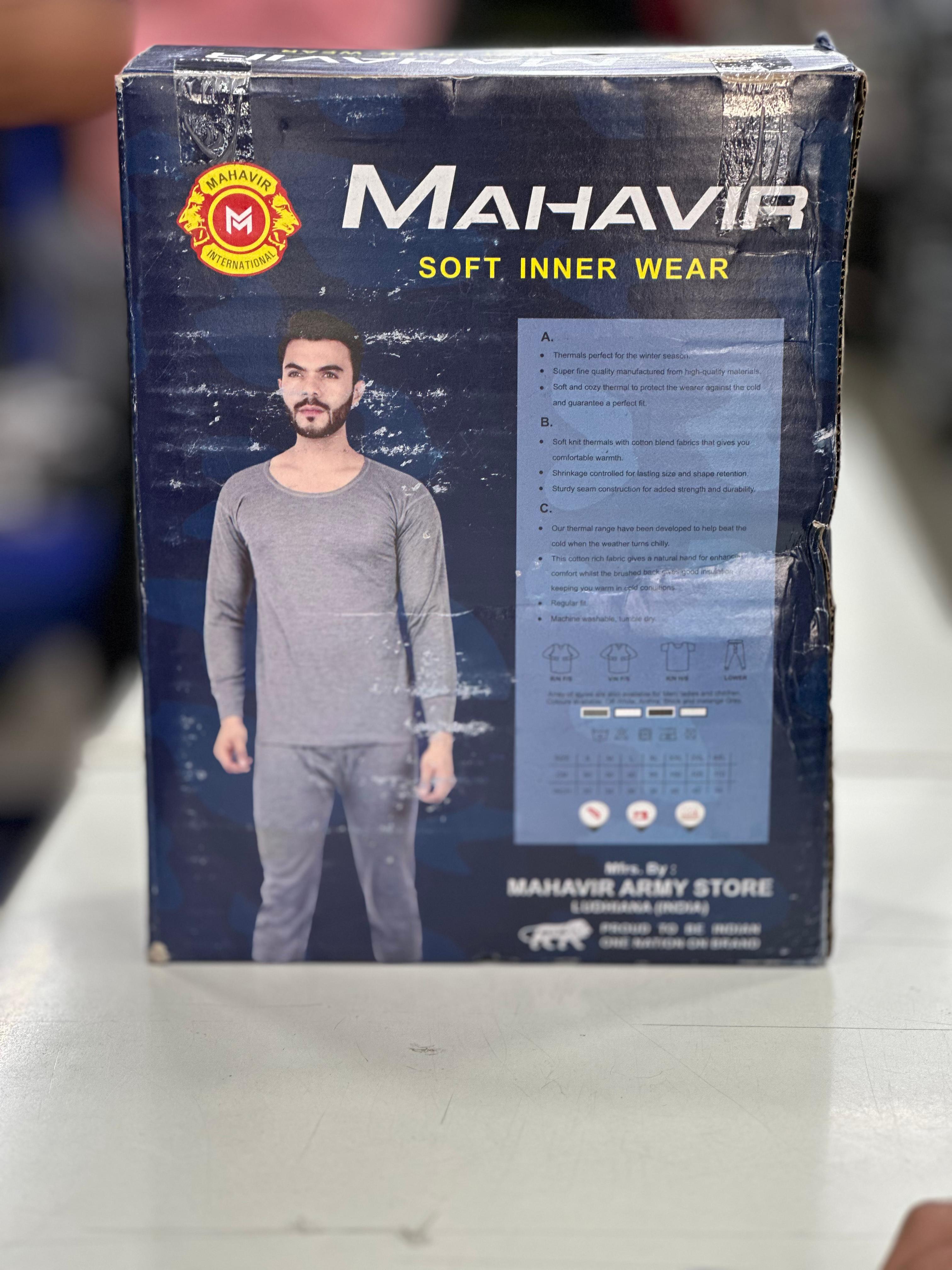 Mahavir Oswal Inner Thermal Wear Set, Upper & Lower, for -20°C, Olive Colour