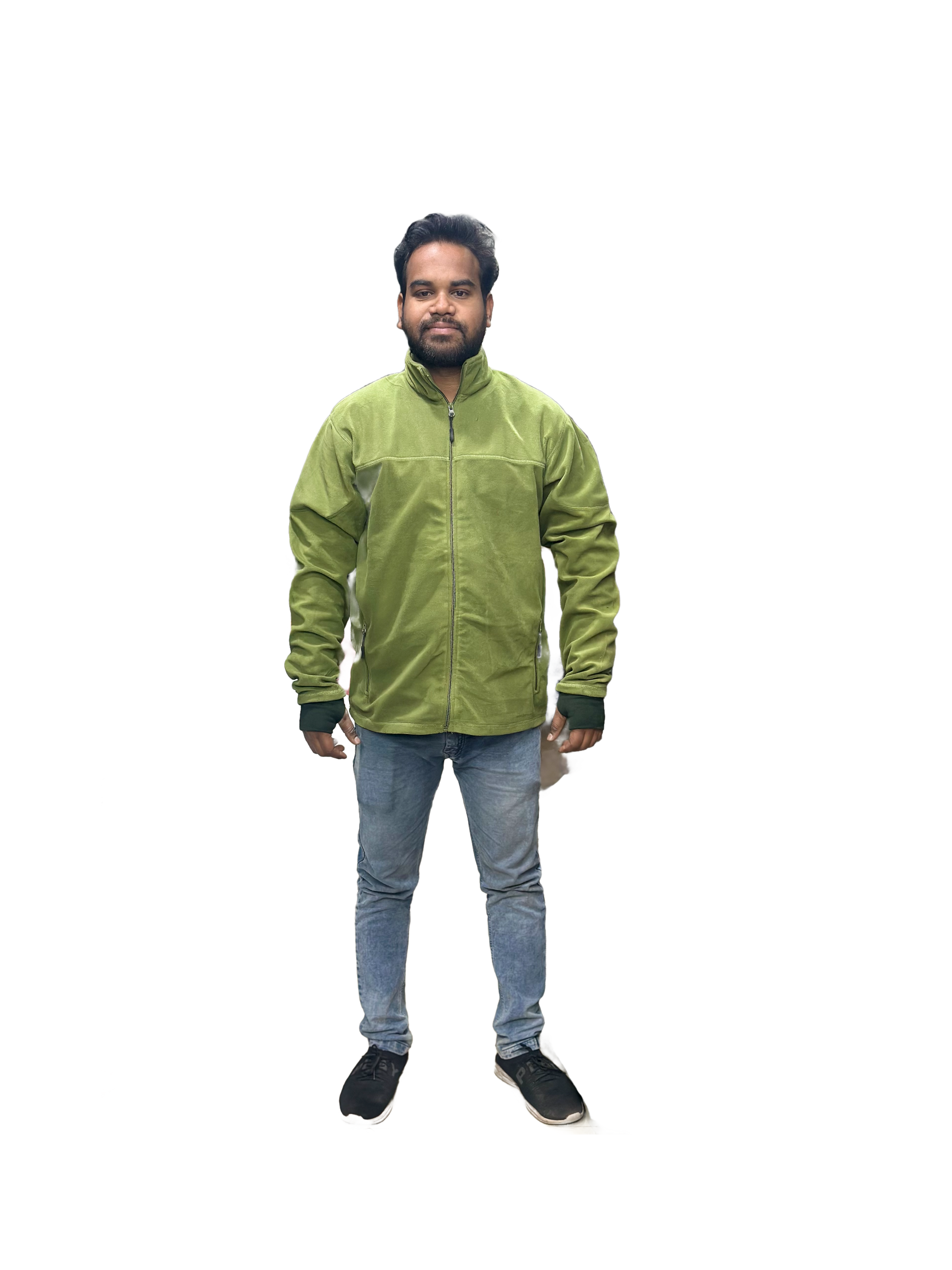 Fleeze Jacket, Light Olive Colour
