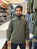Tactical Tshirt with full sleeves | collar | Olive Green | Ns fabric |