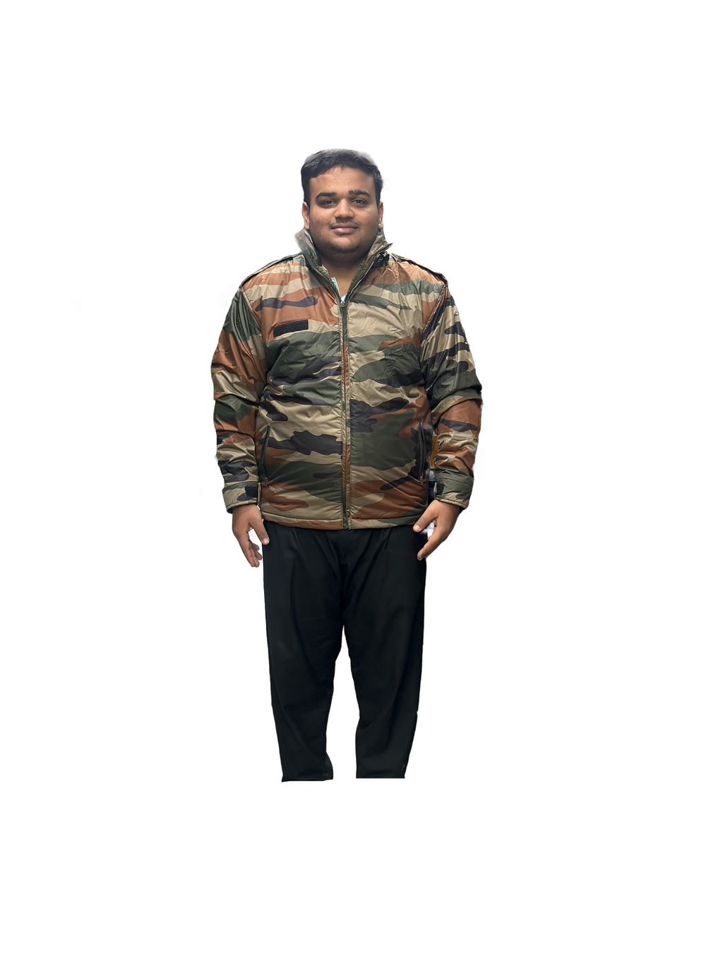 Indian Army Glacier Jacket with Fur Inner | Cheetah Print