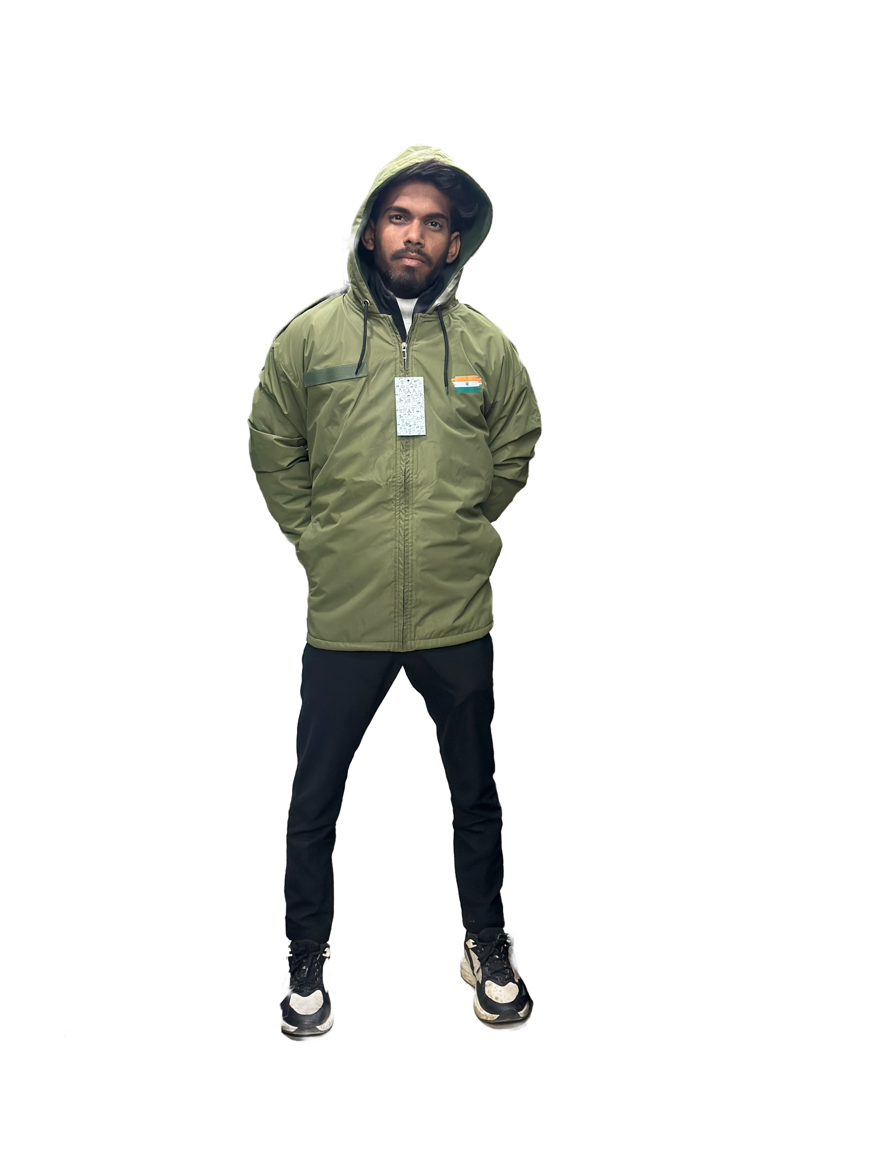 Ekta Tiranga Jacket, Light Olive Colour