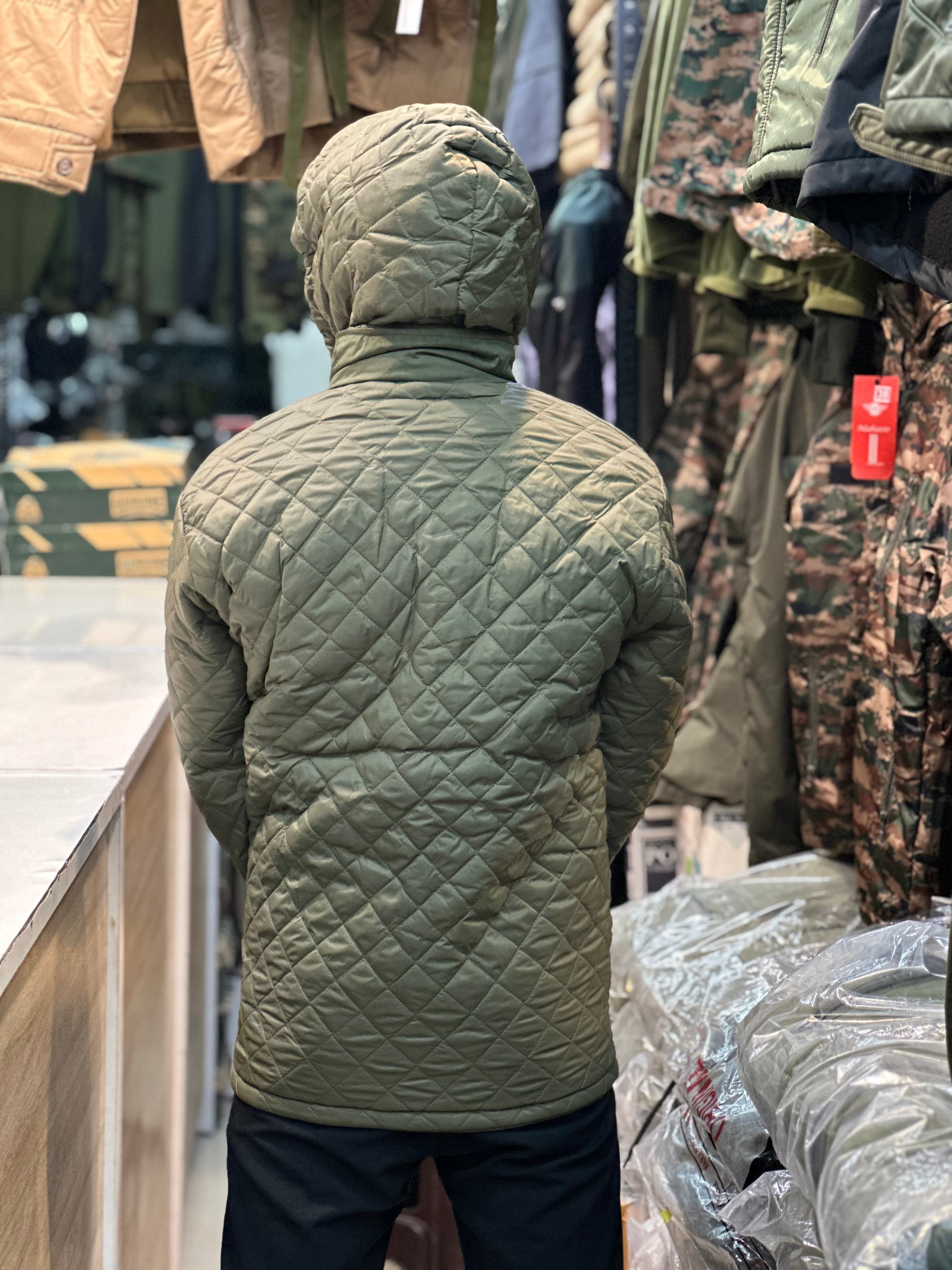 Olive Green 2-in-1 Reversible Jacket, Double Sided, Both Side