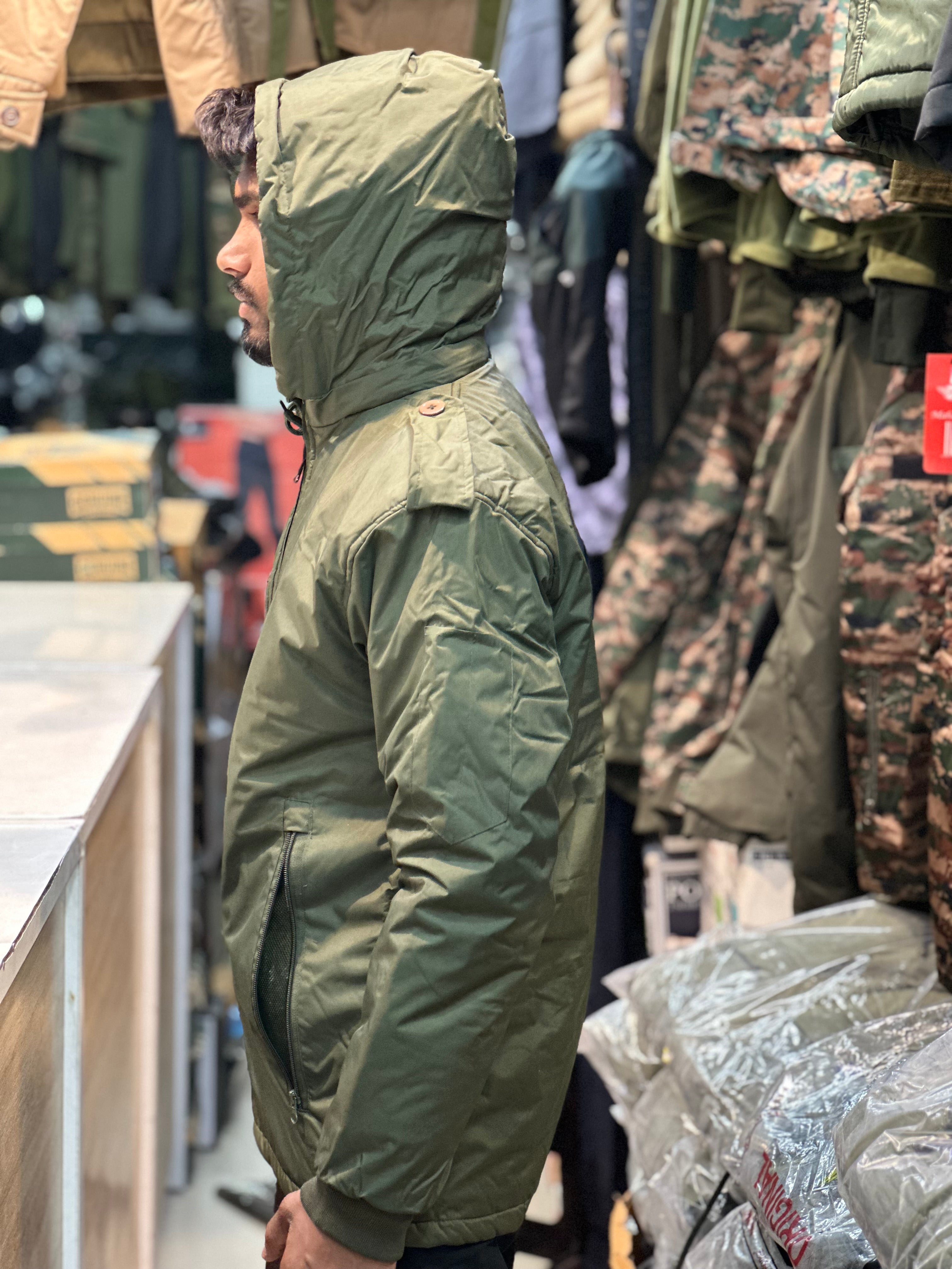 Olive Green 2-in-1 Reversible Jacket, Double Sided, Both Side