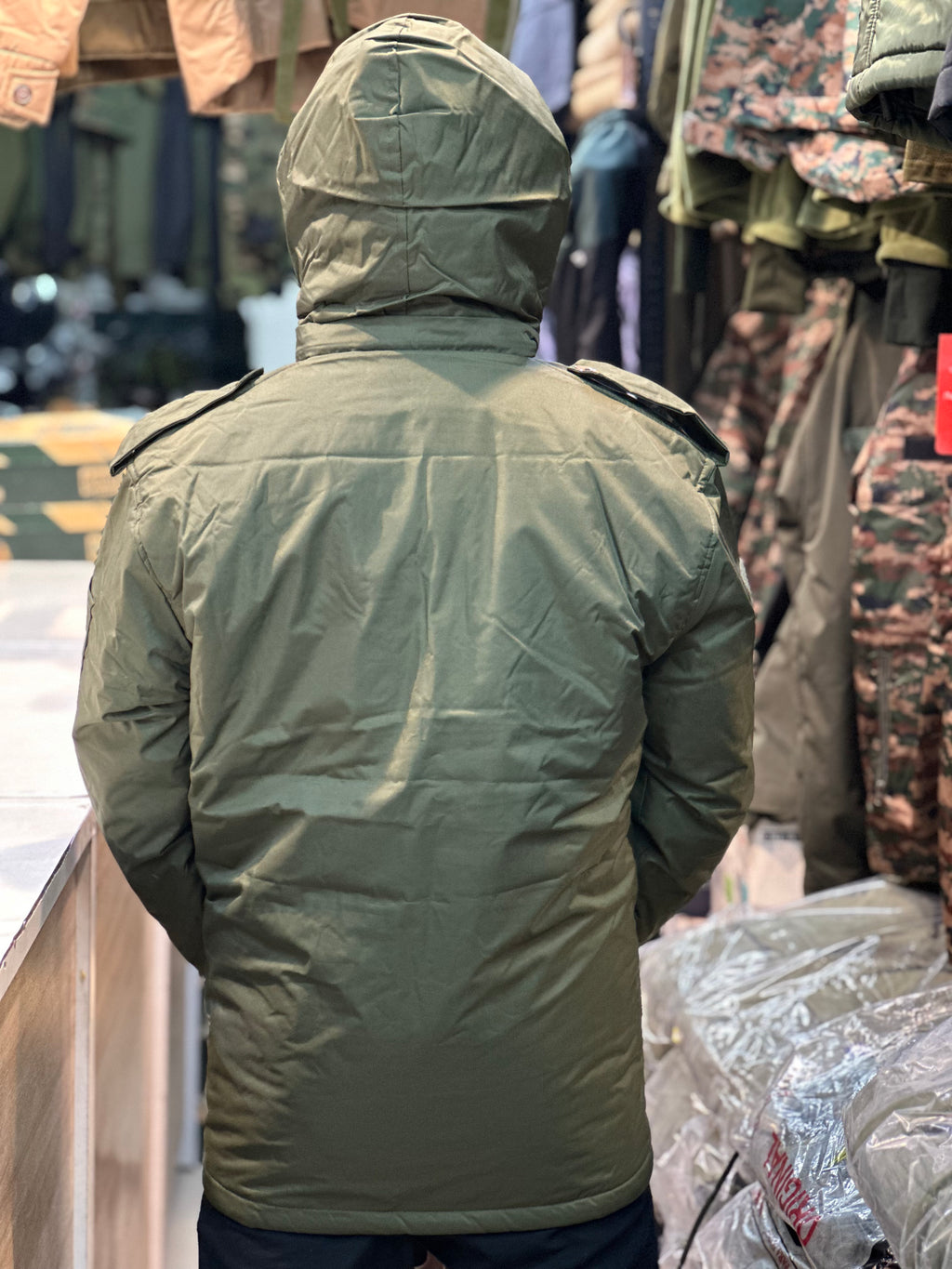 Olive Green 2-in-1 Reversible Jacket, Double Sided, Both Side