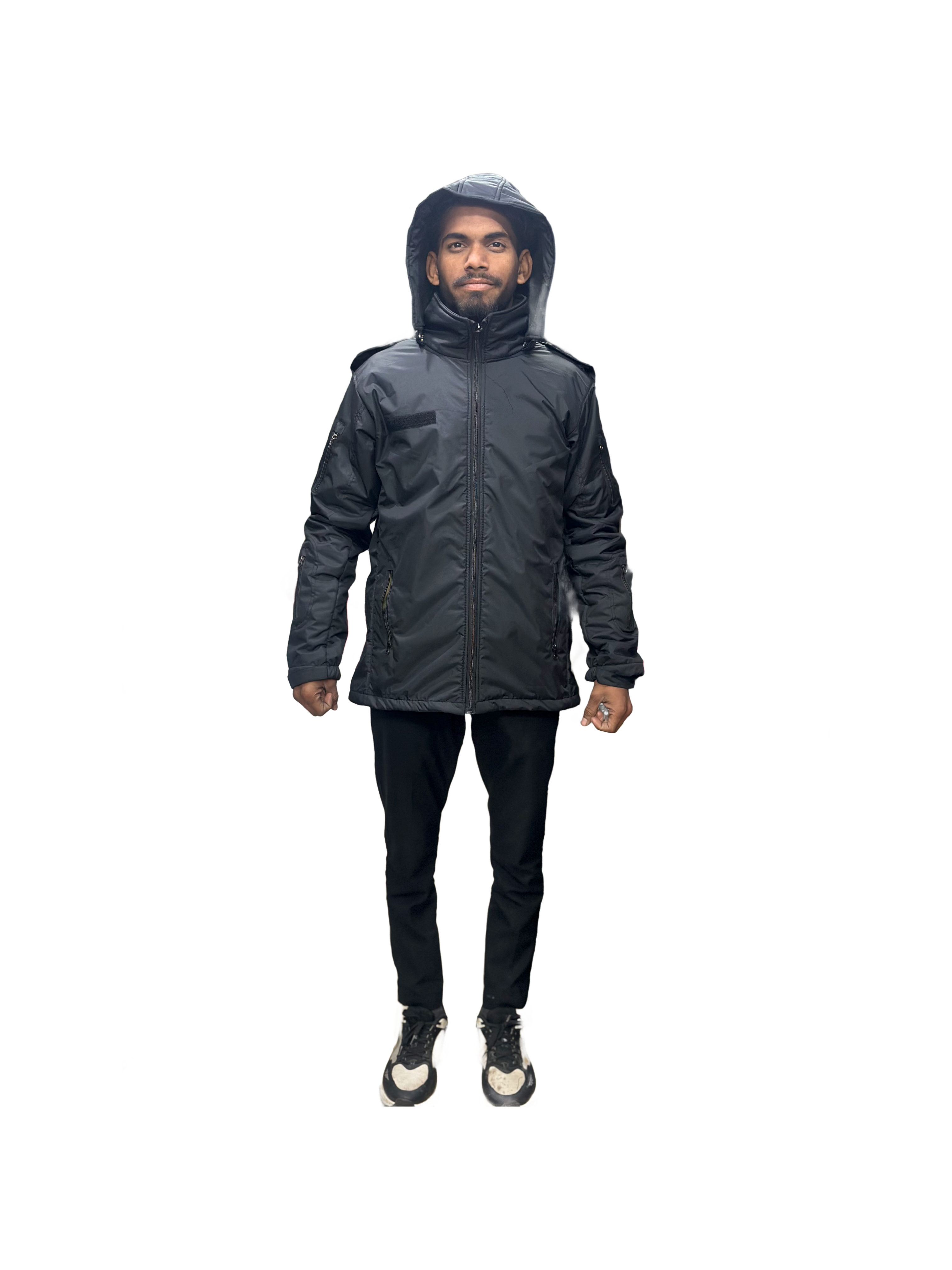 12-Zipper Black Jacket