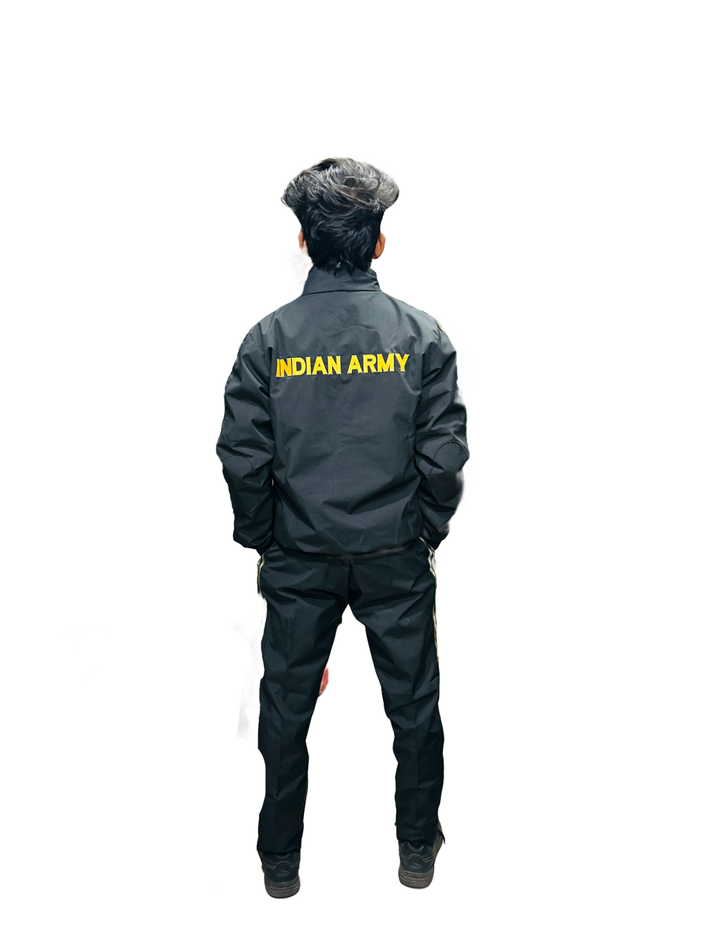 Indian Army Tracksuit Full Set, Both Upper & Lower, Black