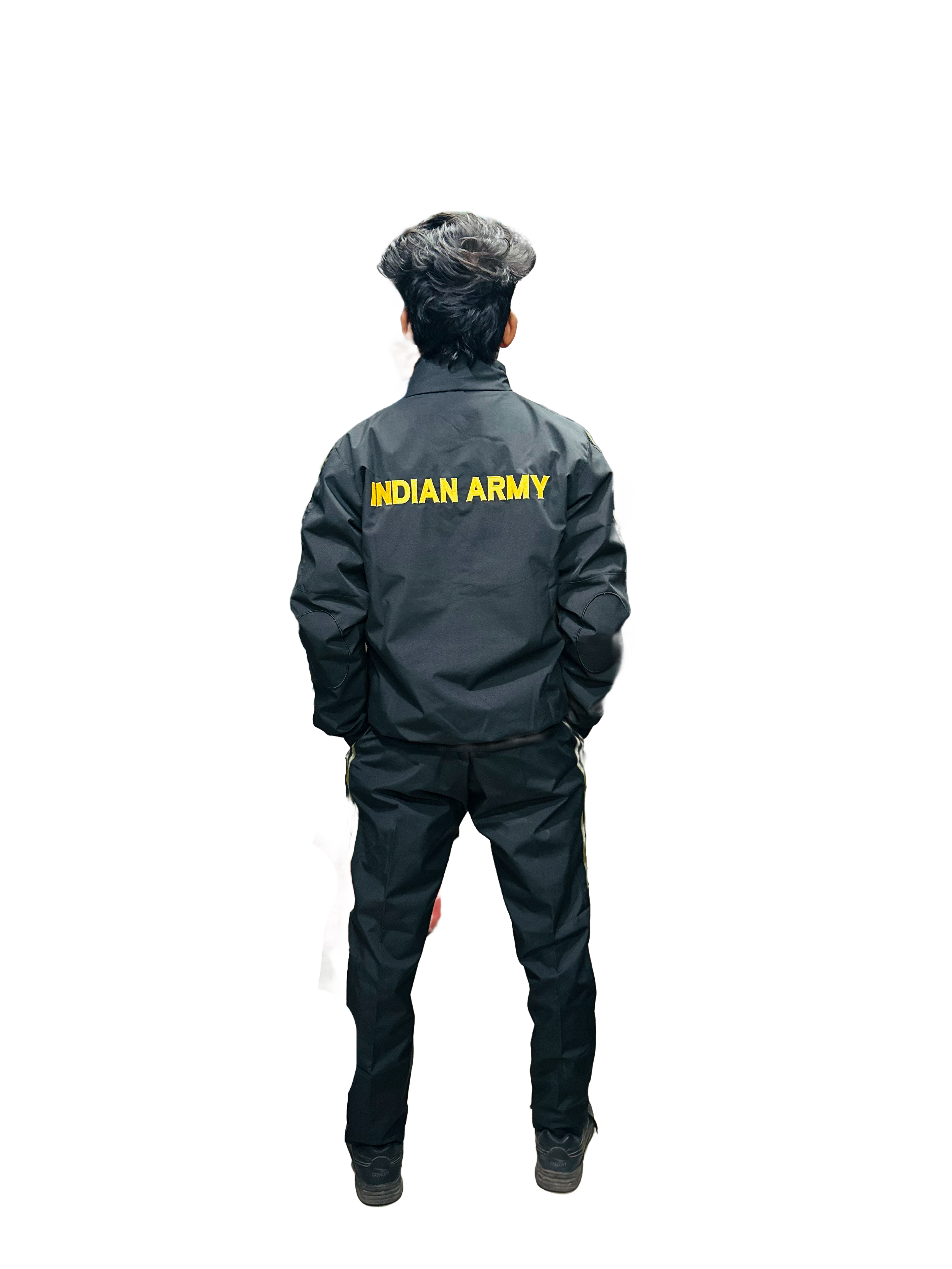 Indian Army Tracksuit Full Set, Both Upper & Lower, Black